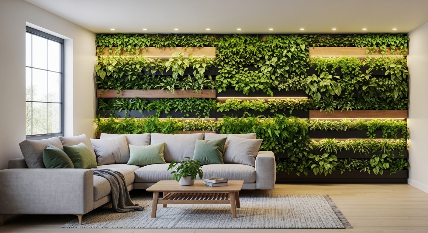 Indoor green wall design