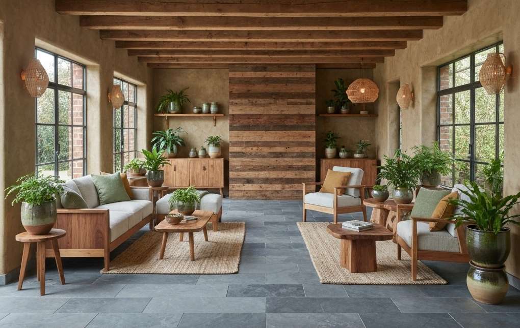 Natural texture interior design