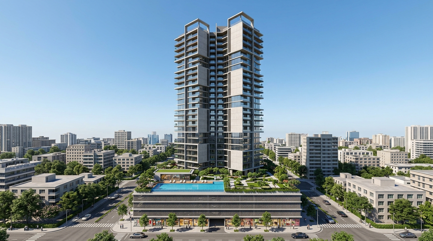 Contemporary Residential Elevation Frame