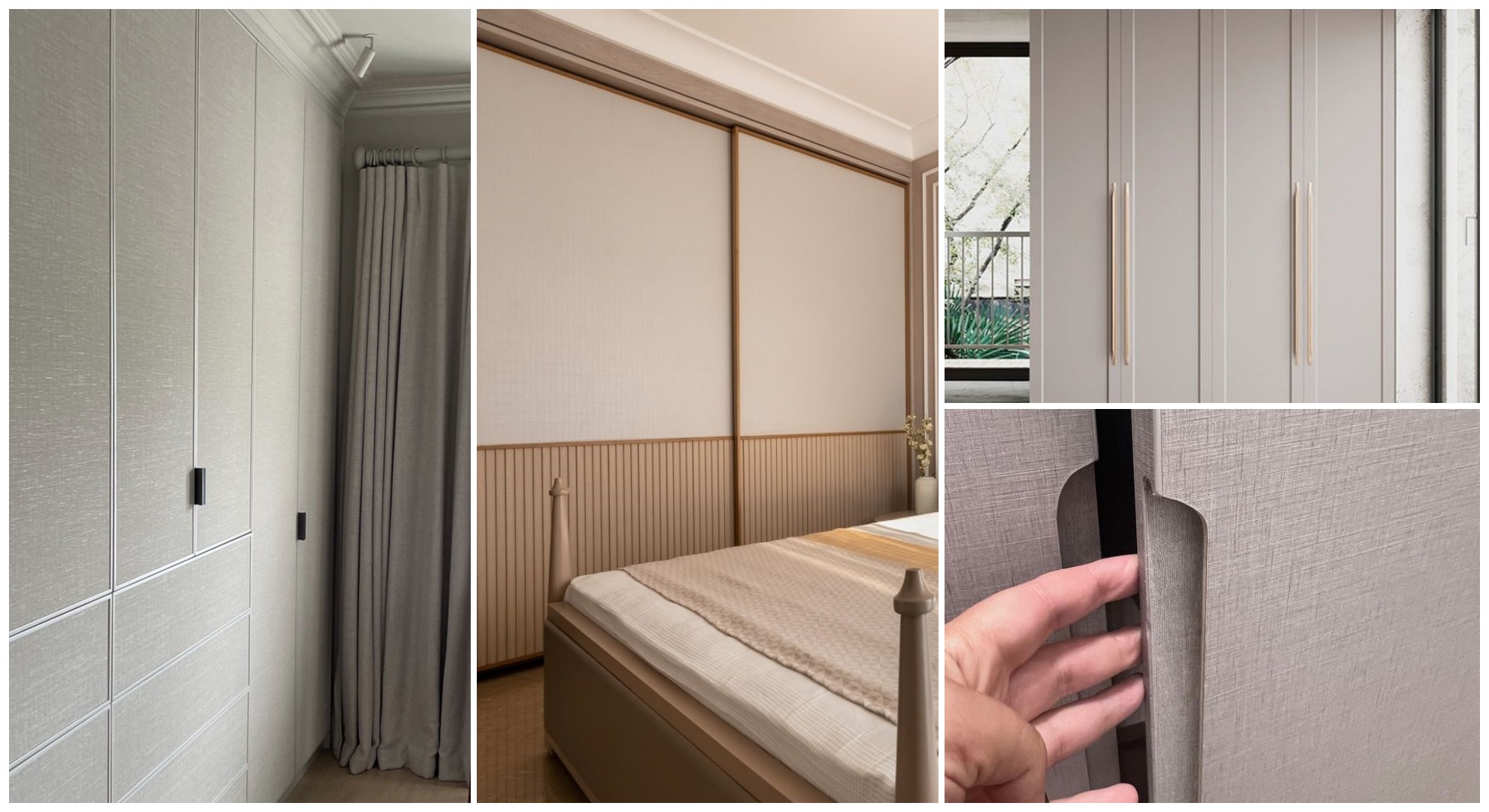 Linen finish modular wardrobe