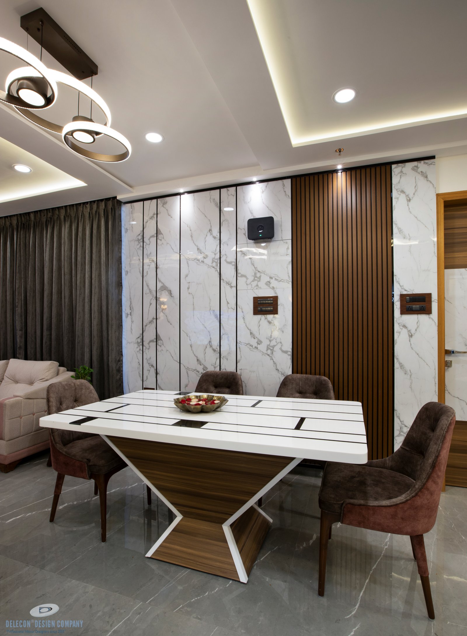 Corian dining detailing close-up