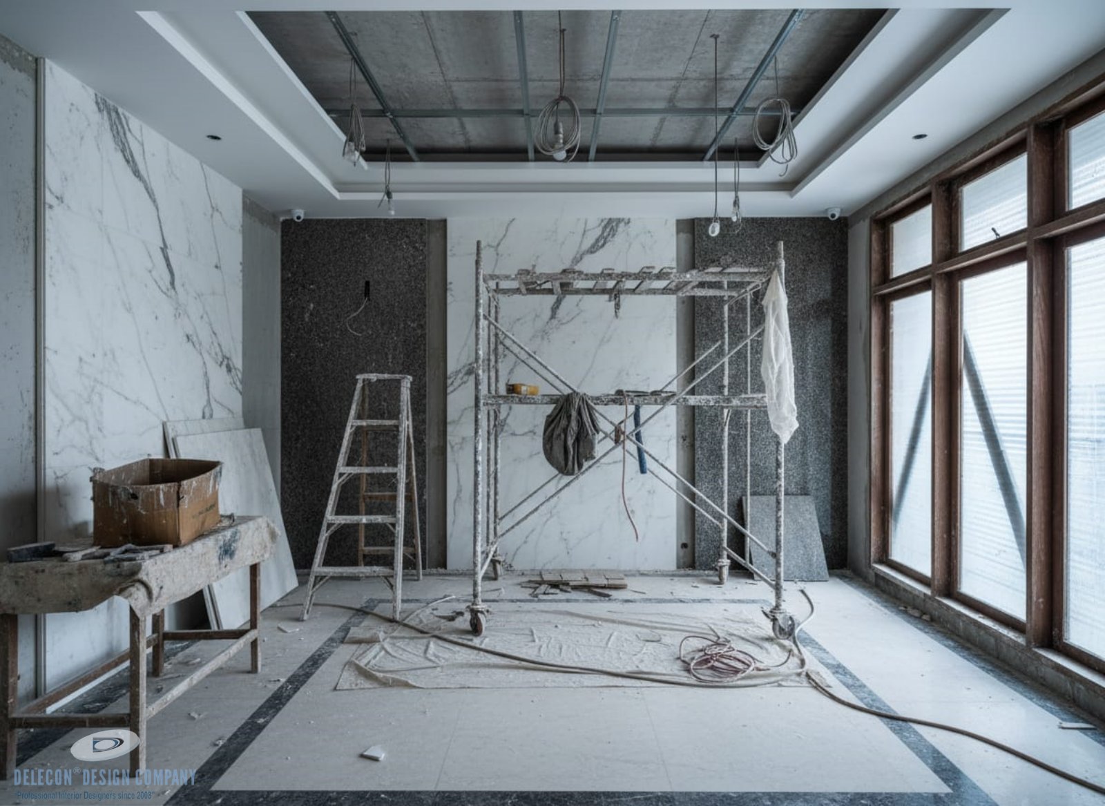 Masonry and repair work for interior design