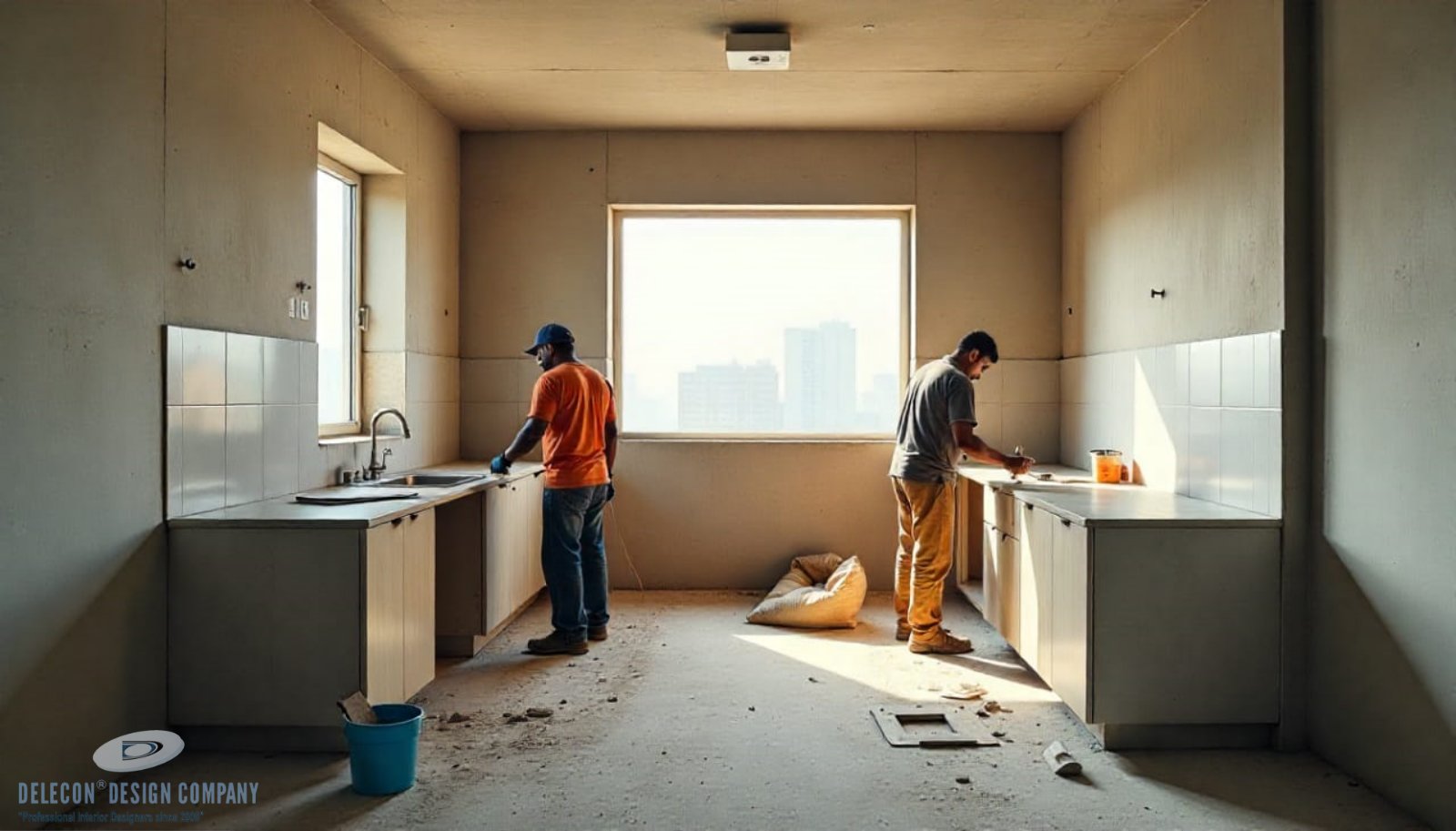 Masonry and repair work for interior design