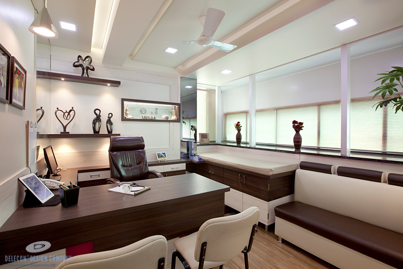 Chief doctor cabin interior design in Navi Mumbai