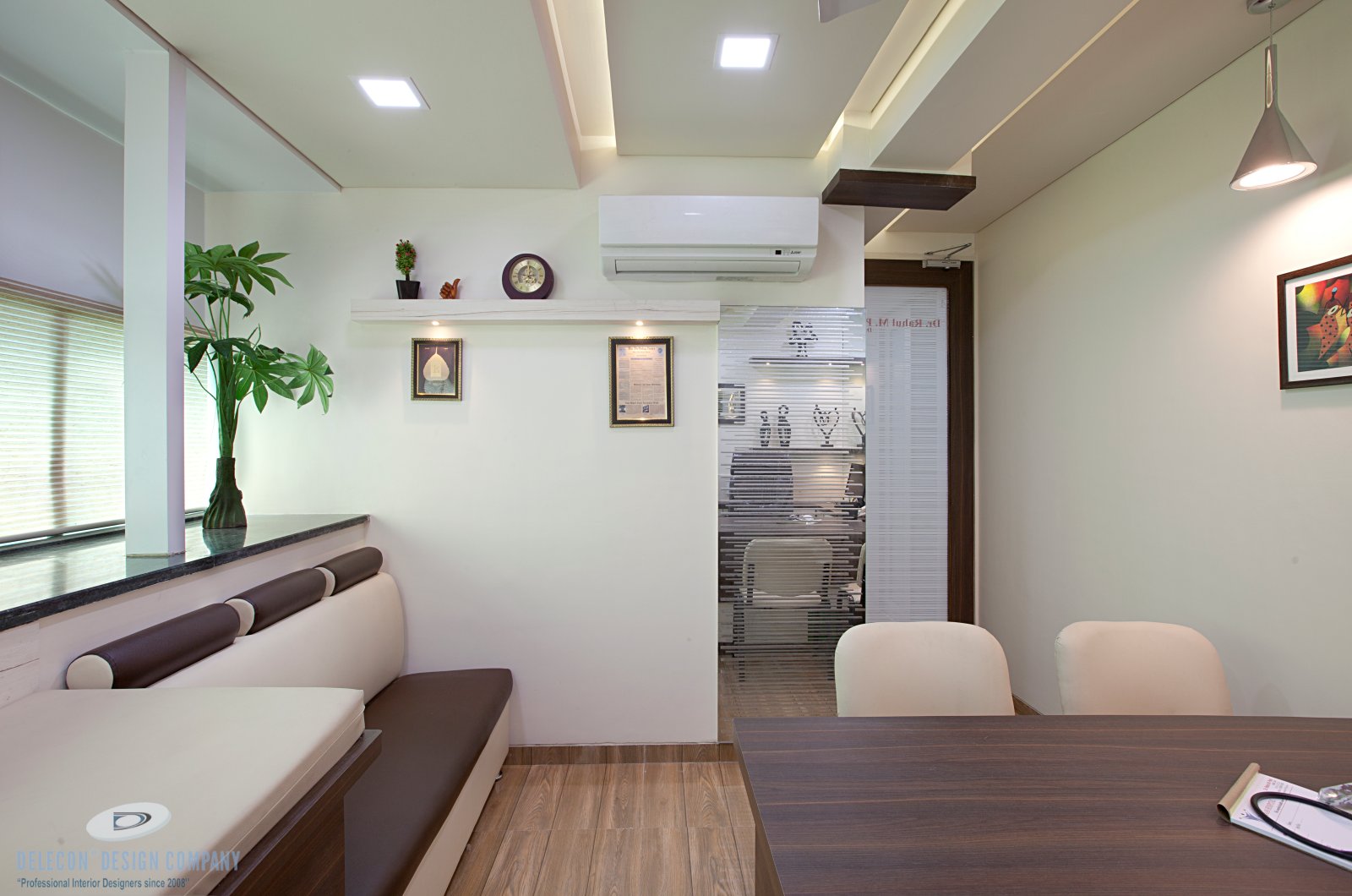 Doctor cabin work desk and storage