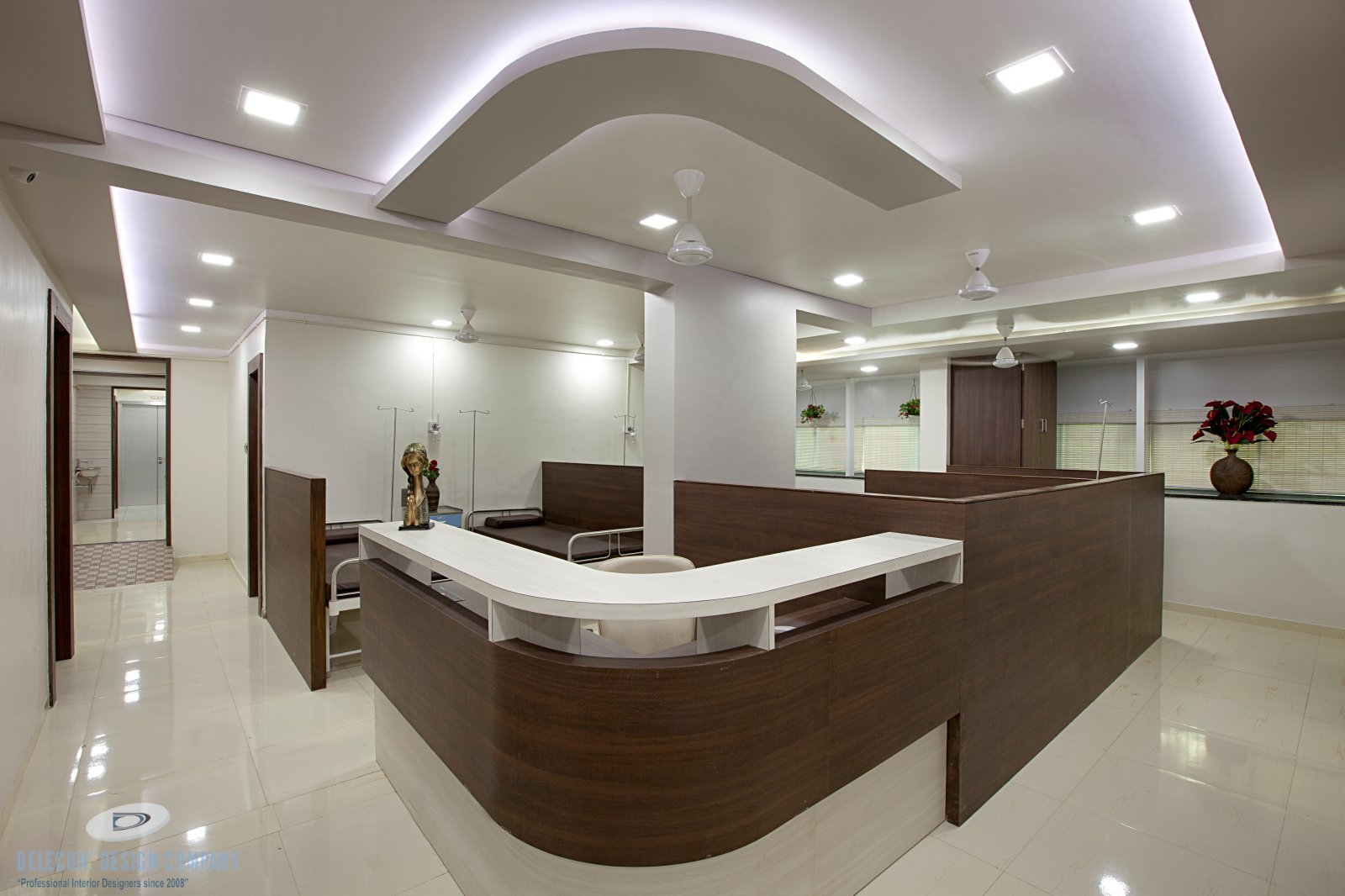 Nursing station near patient rooms