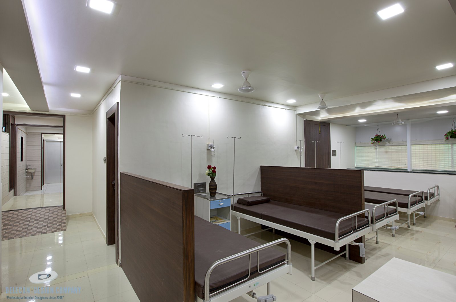 Wide view of nursing desk zone