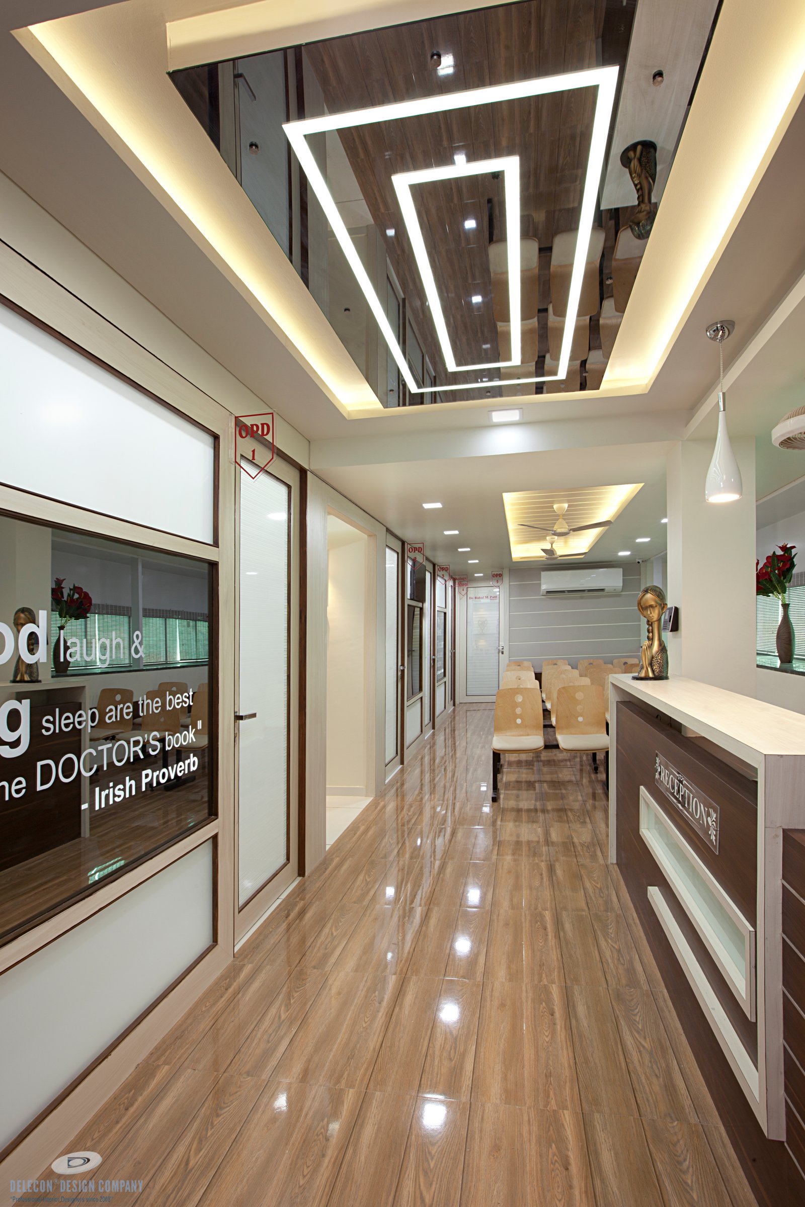 Reception backdrop and branding wall design