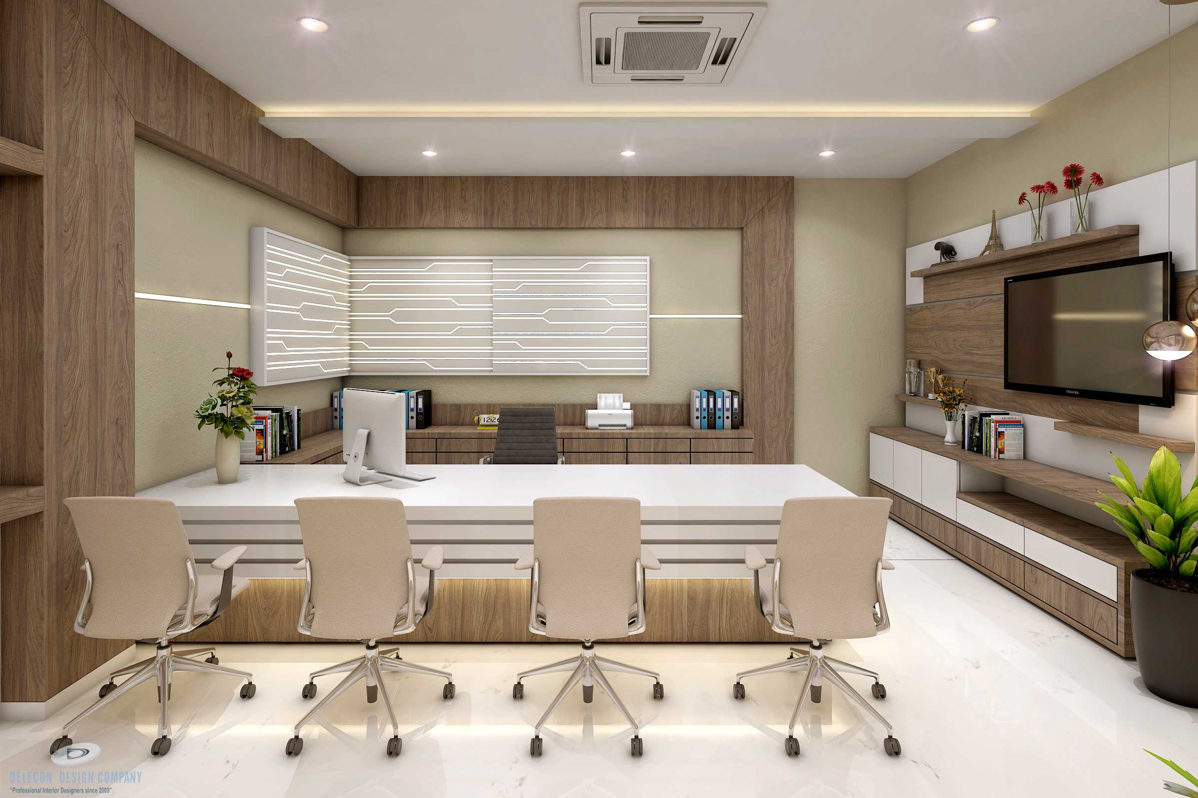 Shree Ram Mills corporate office interior design in Karnataka by DELECON® DESIGN CO.