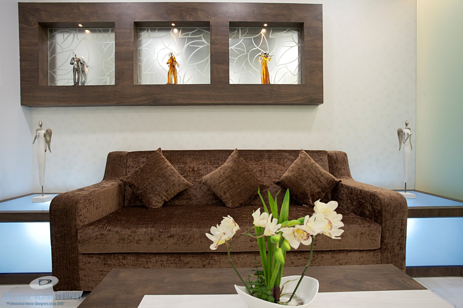 Waiting lounge office interior design at Shelton Group head office Mumbai