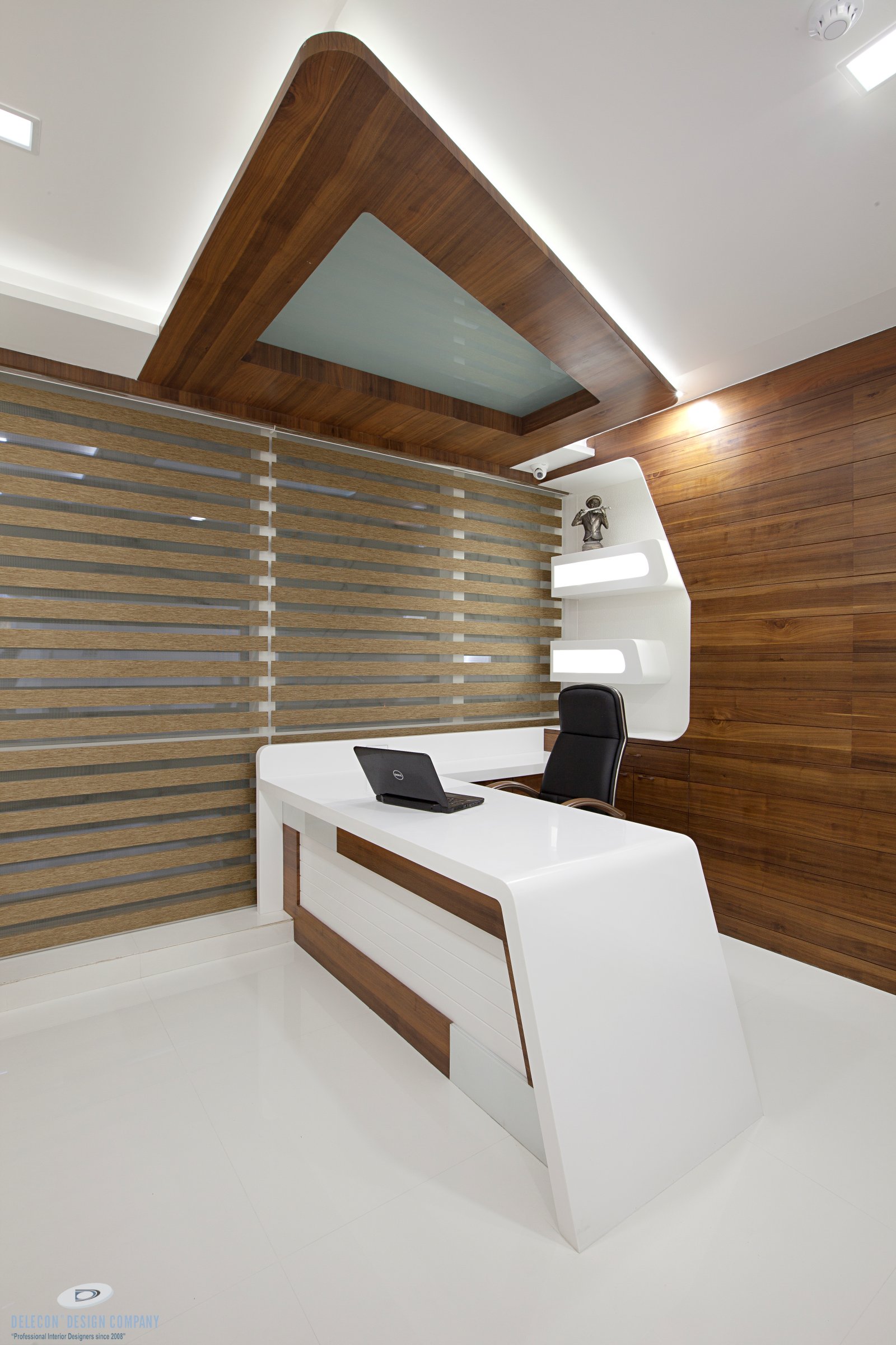 Twin workstation bay overview at Varsha Group office